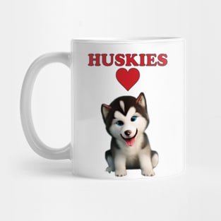 Huskies Love Mug